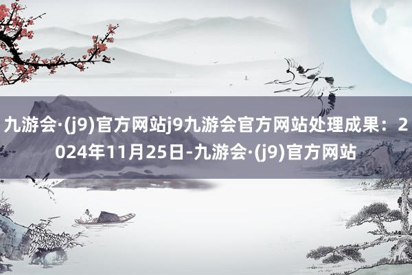 九游会·(j9)官方网站j9九游会官方网站处理成果：2024年11月25日-九游会·(j9)官方网站