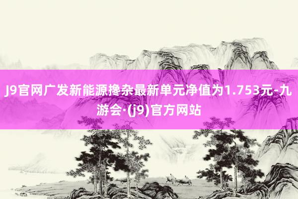 J9官网广发新能源搀杂最新单元净值为1.753元-九游会·(j9)官方网站