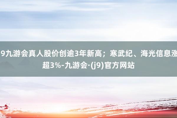 j9九游会真人股价创逾3年新高；寒武纪、海光信息涨超3%-九游会·(j9)官方网站