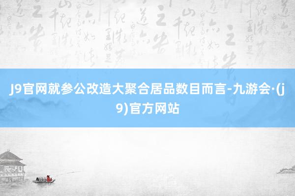 J9官网　　就参公改造大聚合居品数目而言-九游会·(j9)官方网站